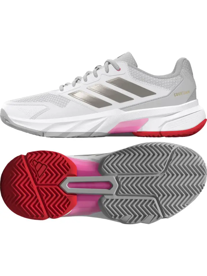 ADIDAS COURTJAM CONTROL 3 W - WIT/GRIJS/METALLIC - Afbeelding 4