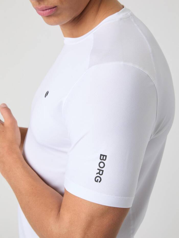BJÖRN BORG ACE MESH PANEL T-SHIRT - WIT - Afbeelding 2
