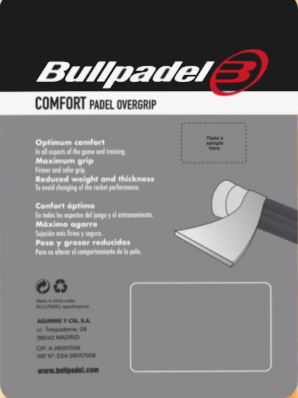 BULLPADEL GB1600 COMFORT OVERGRIP - ORANJE (1 ST.) - Afbeelding 2