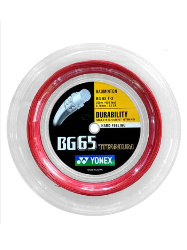 YONEX BG 65 TITANIUM - ROOD - SET 10M