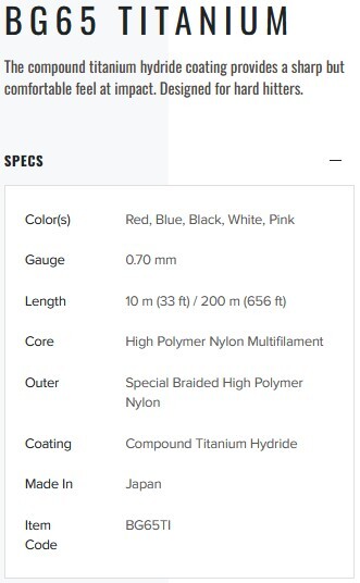 YONEX BG 65 TITANIUM - ROOD - SET 10M - Afbeelding 4