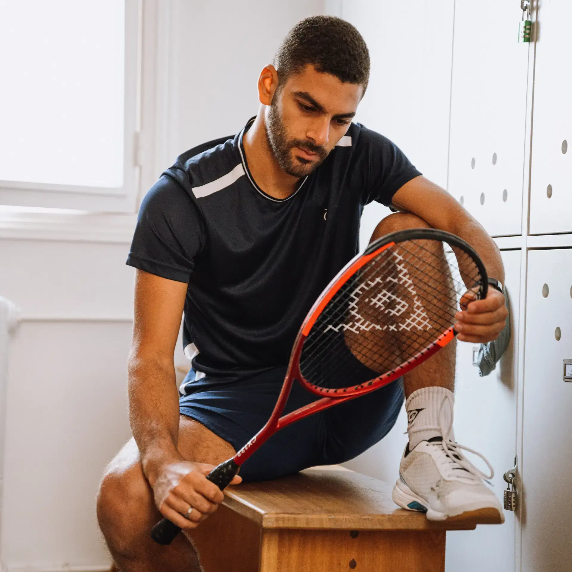 DUNLOP CX125 - SQUASHRACKET - ZWART/ROOD - Afbeelding 6