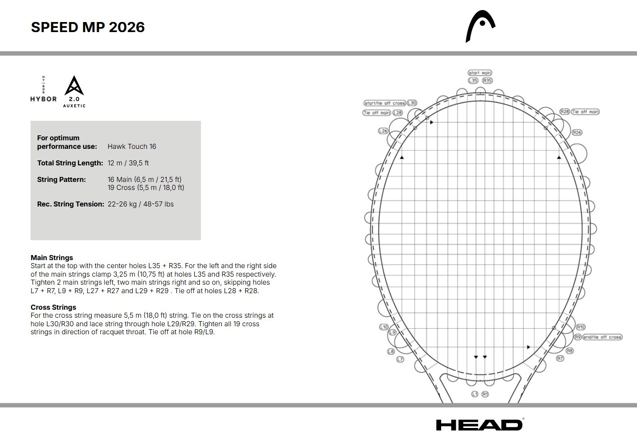 HEAD SPEED MP 2026 - ZWART / WIT - Afbeelding 6