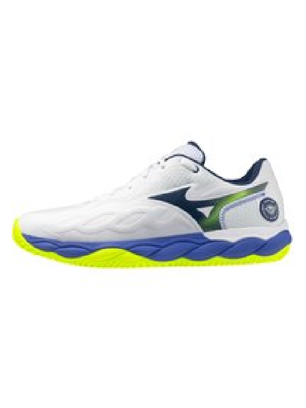 MIZUNO WAVE ENFORCE TOUR CLAY - WIT/BLAUW/GEEL