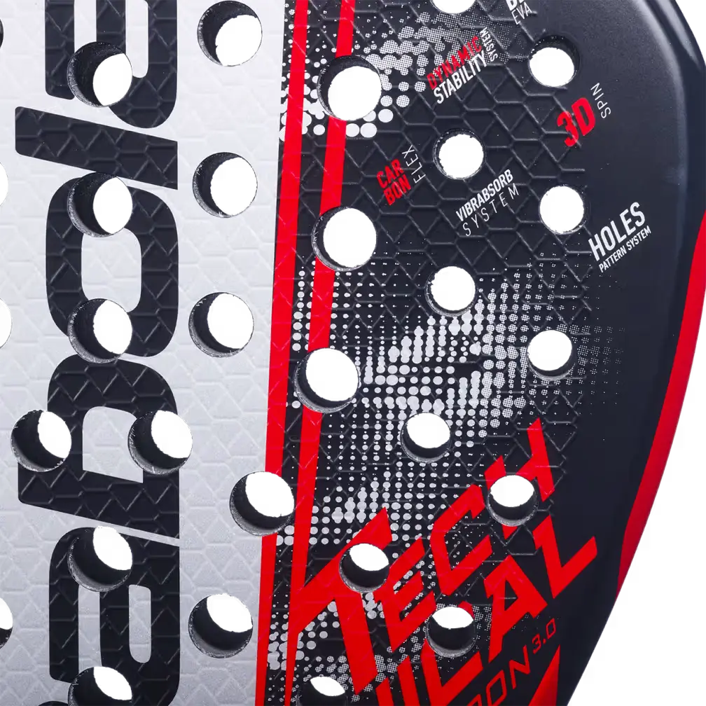 BABOLAT TECHNICAL VERON 3.0 - ZWART/ROOD - Afbeelding 3