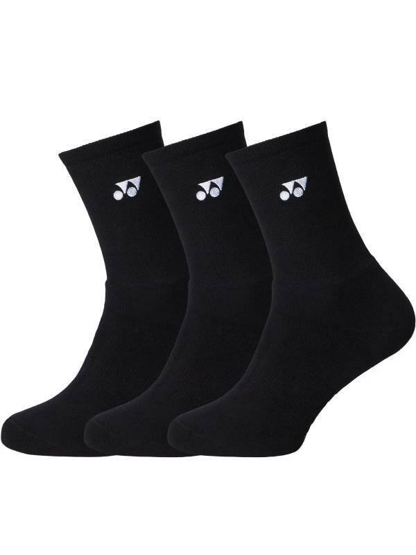 YONEX BASIC LONG SOCK 19256EX (3 PAAR) - ZWART