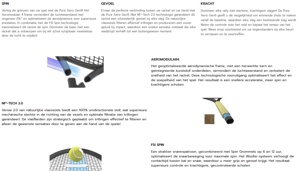 BABOLAT PURE AERO (300 g) - GRIJS/GEEL (9th Gen.) - Afbeelding 7