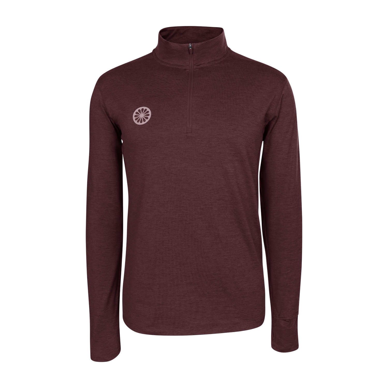 INDIAN MAHARADJA MEN HALF ZIP LONG SLEEVE BERRY