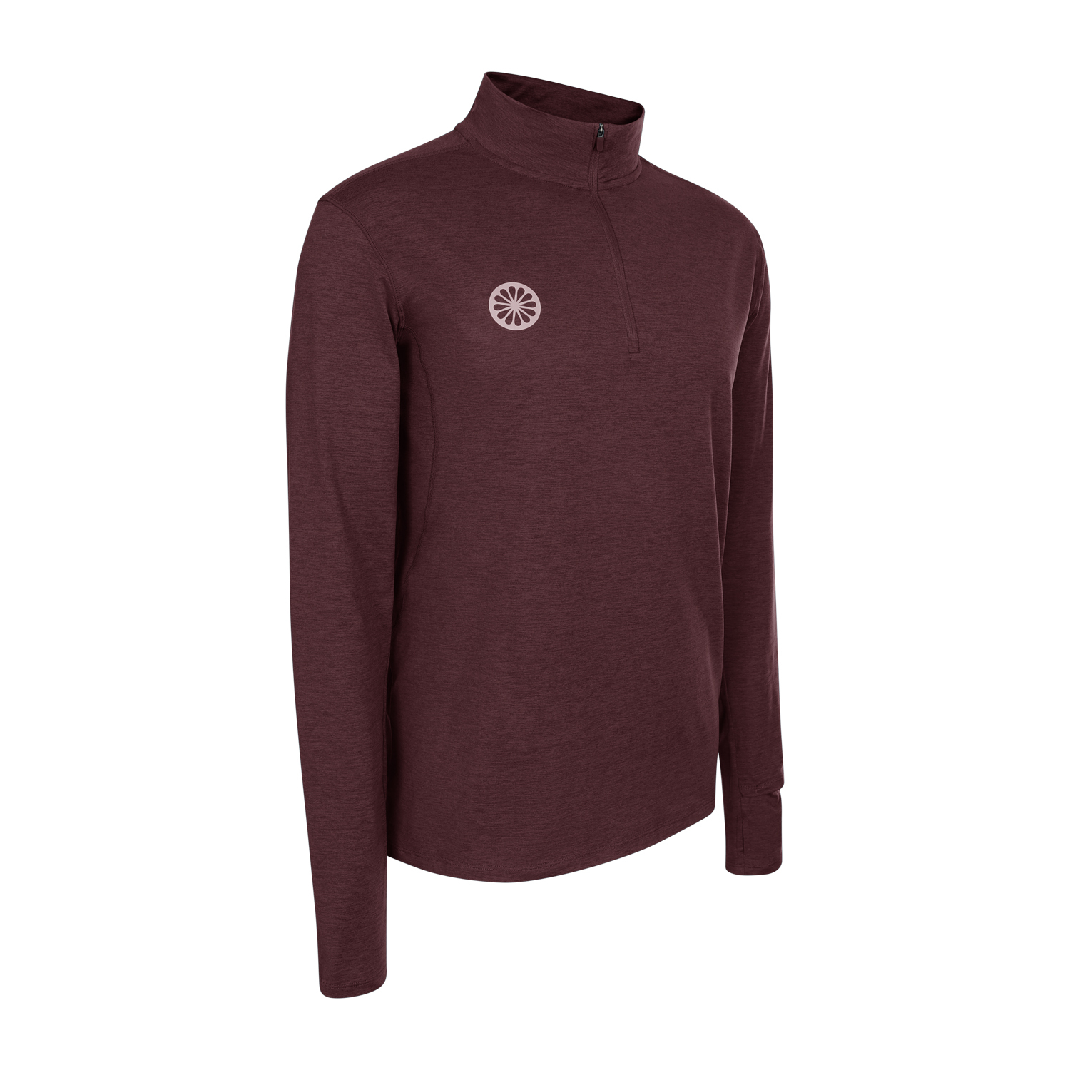 INDIAN MAHARADJA MEN HALF ZIP LONG SLEEVE BERRY - Afbeelding 2