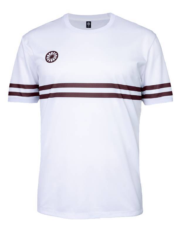 INDIAN MAHARADJA MEN PIQUE STRIPED TEE DARK BERRY