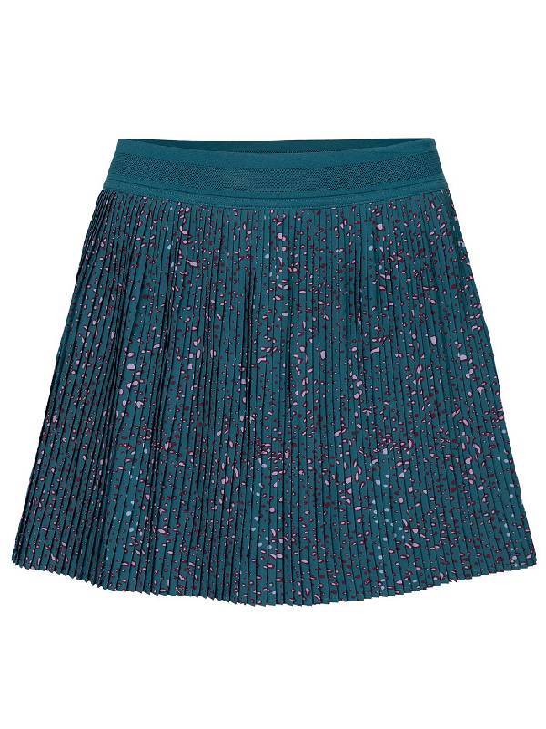 INDIAN MAHARADJA WOMAN FINE PLEATED SKIRT - OCEAN