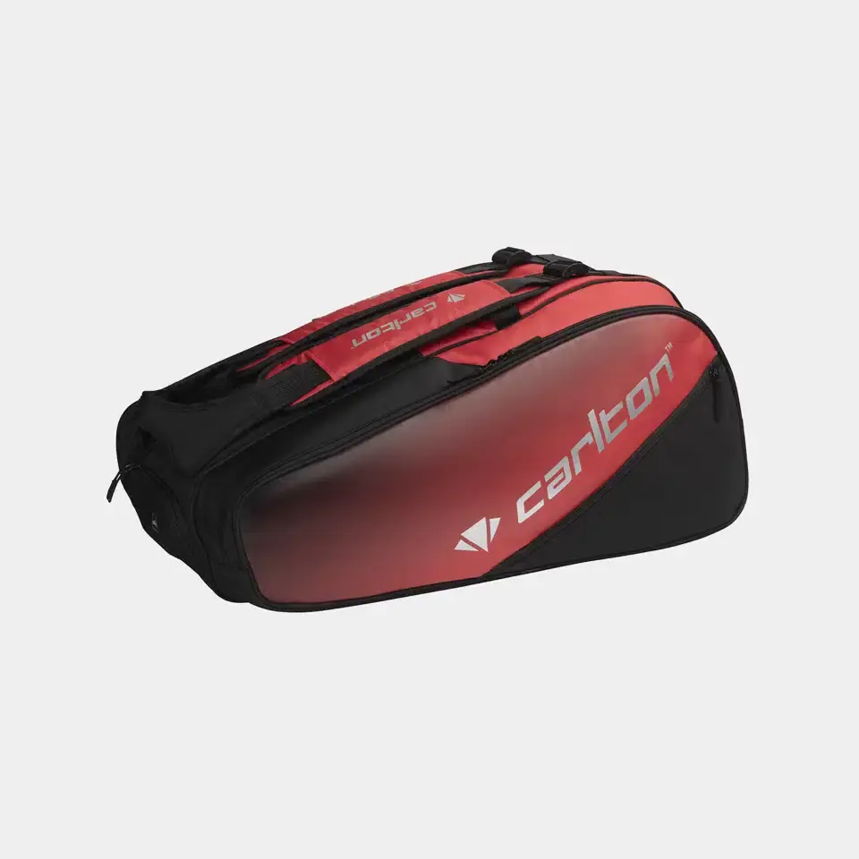 CARLTON PRO 3-VAKS RACKETBAG - ZWART/ROOD - Afbeelding 3