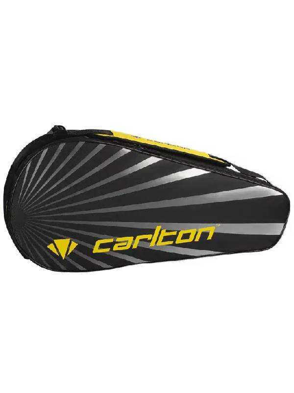 CARLTON TEAM 1-VAKS RACKETBAG - ZWART/GRIJS/GEEL