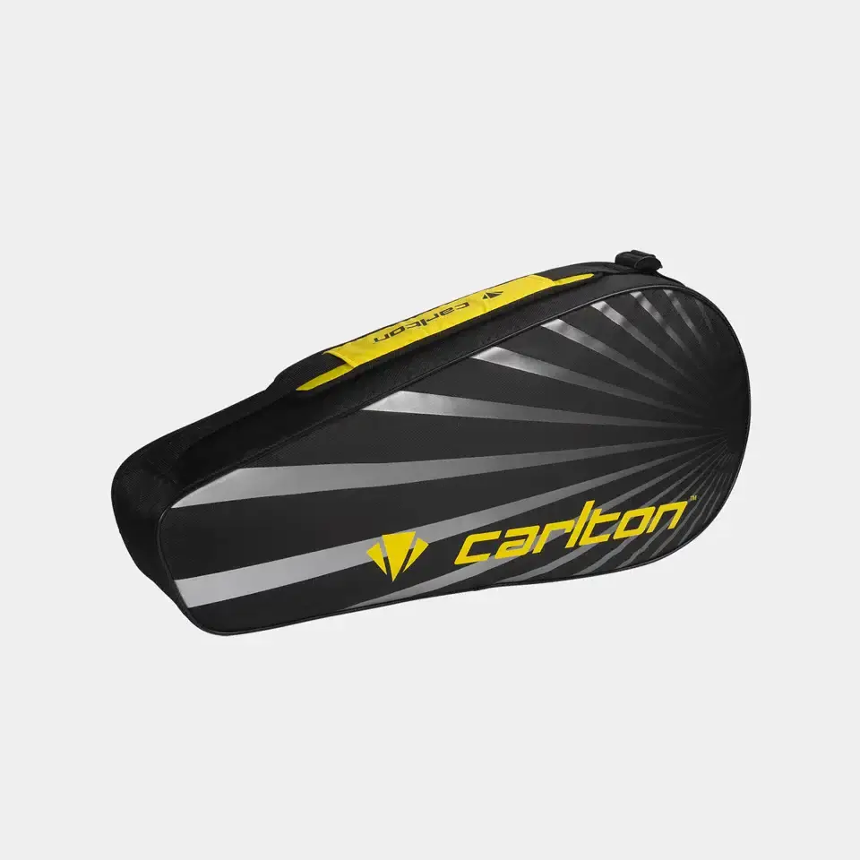 CARLTON TEAM 1-VAKS RACKETBAG - ZWART/GRIJS/GEEL - Afbeelding 3