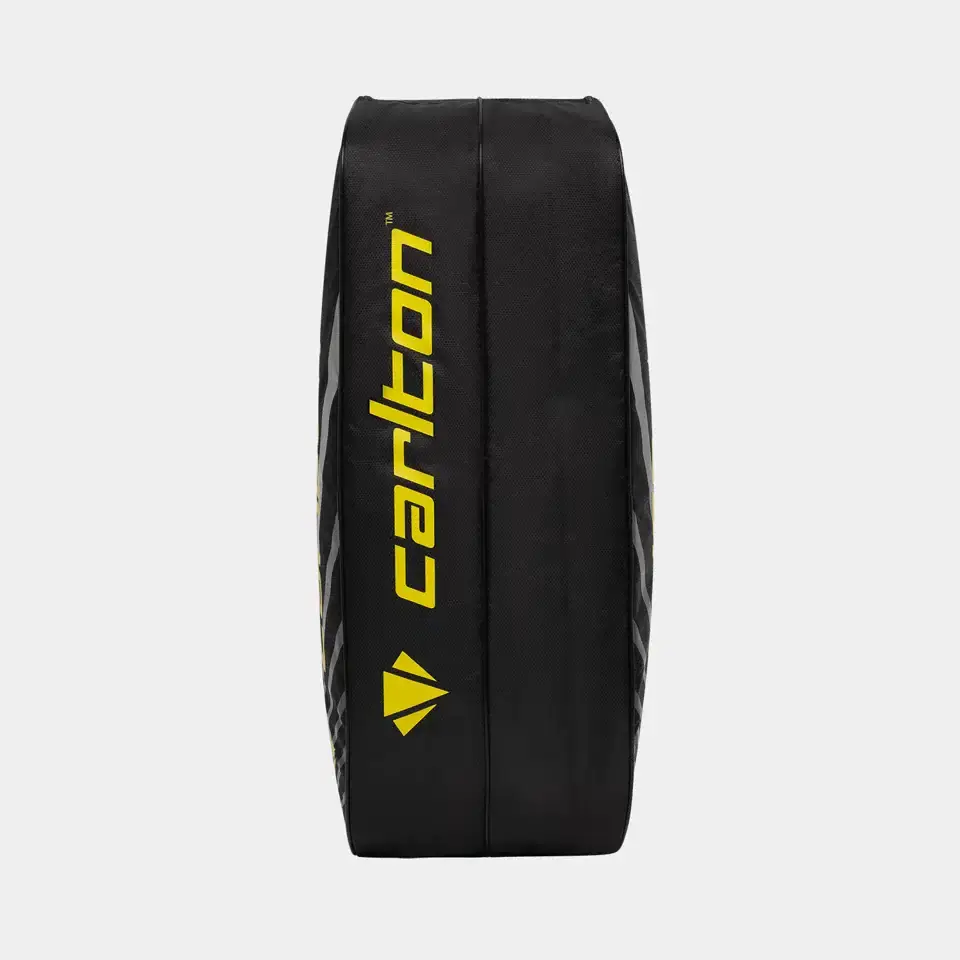 CARLTON TEAM 2-VAKS RACKETBAG - ZWART/GRIJS/GEEL - Afbeelding 5